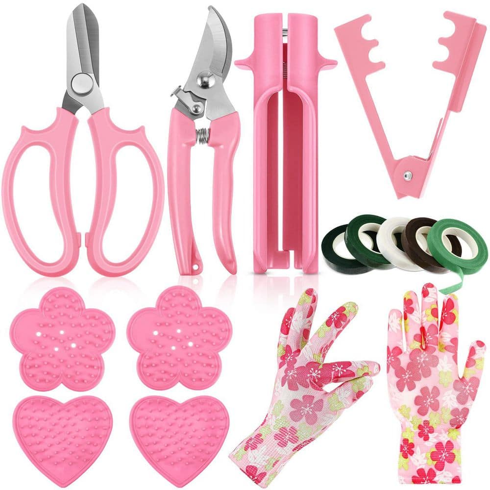 Pruning Shears Kit with Rose Stripper Thorn Remover Floral Tape and Gloves for Outdoor Gardening 14 pcs price history on PriceWatchPro