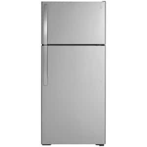 28 in. 16.6 cu. ft. Top Freezer Refrigerator in Stainless Steel with LED Light Type