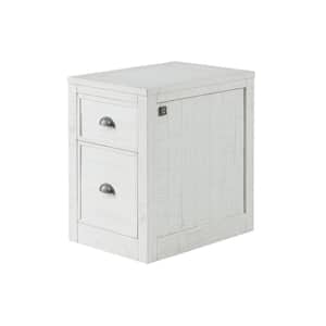 Monterey White Stain File Cabinet with 2-Drawers and Fingerprint Lock