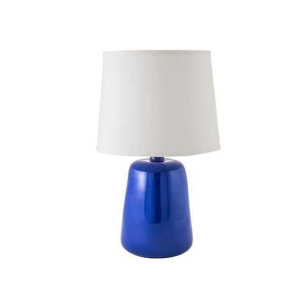 Unbranded Gum Drop 21 in. Gloss Primary Blue Indoor Table Lamp