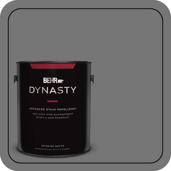 BEHR DYNASTY 1 gal. #N520-5 Iron Mountain One-Coat Hide Matte Interior Stain-Blocking Paint & Primer