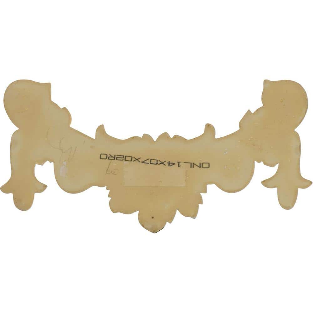 Primed White Polyurethane Rose Swag Onlay Applique