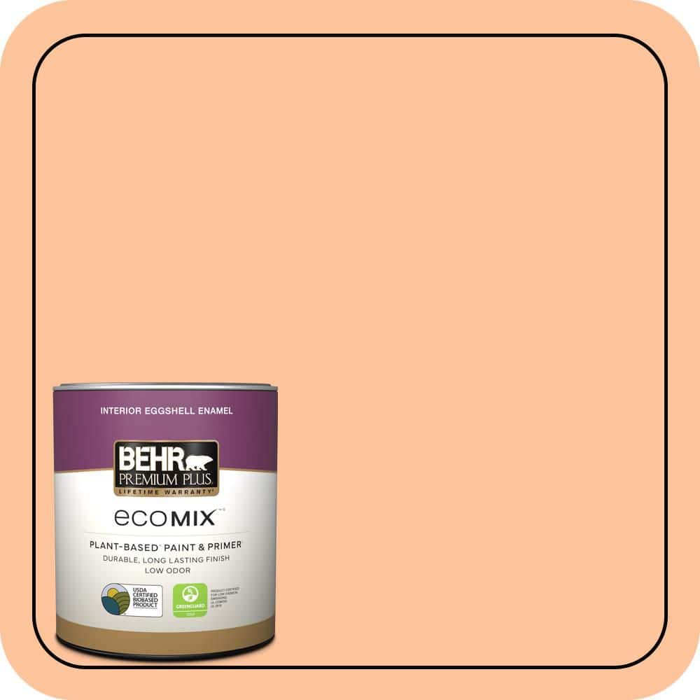 1 qt. #260B-4 Orange Sherbet Eggshell Enamel EcoMix Plant-Based Interior Paint & Primer price history on PriceWatchPro