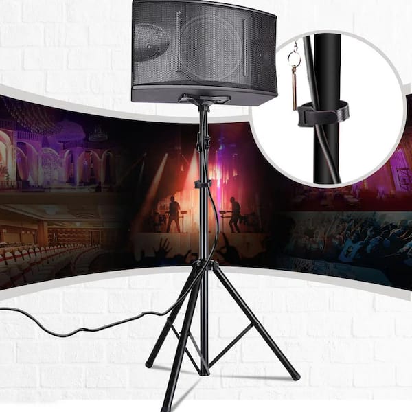 cenadinz 2-Pcs Adjustable Up to 72 in. Speaker Stand Tripod Floor