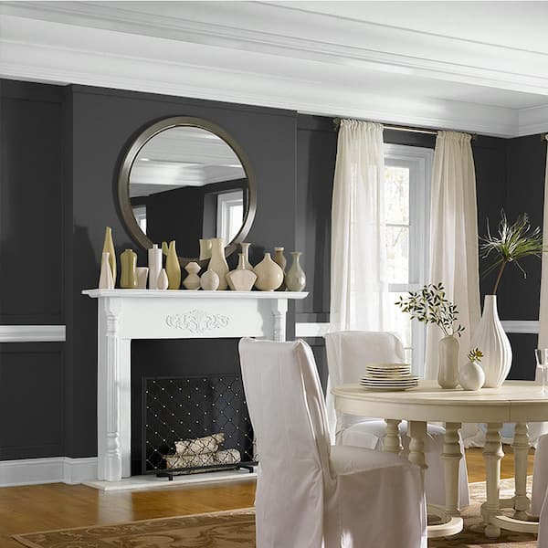 1 qt. Black One-Coat Hide Matte Interior Paint & Primer