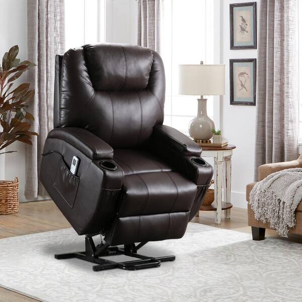 leather heated massage recliner