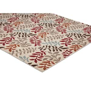 Chester Leafs Ivory 3 ft. x 4 ft. Area Rug