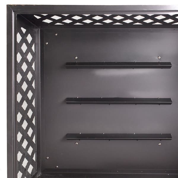 Hampton Bay - Tipton 34.00 in. W Rubbed Bronze Steel Wood Outdoor Fire Pit with Screen and Poker Included