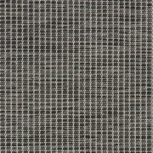Charcoal 4 ft. x 6 ft. Woven Abstract Polyester Rectangle Indoor/Outdoor Area Rug