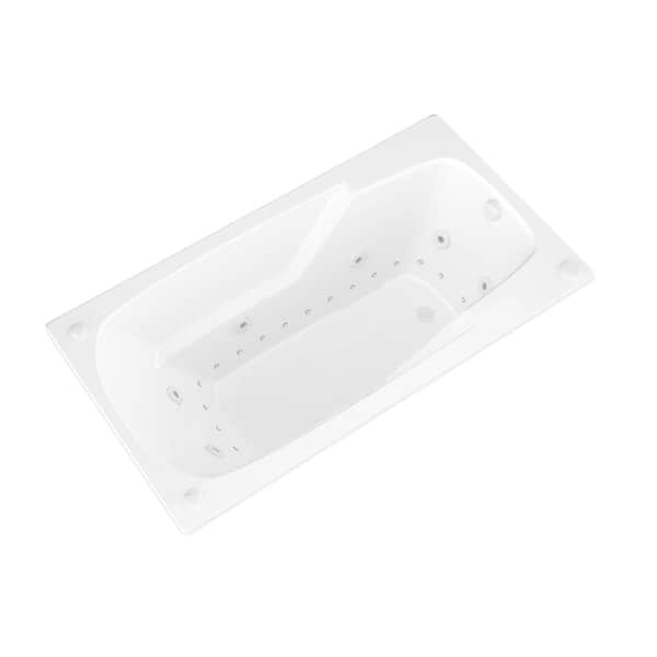 Coral 5 ft. Rectangular Drop-in Whirlpool and Air Bath Tub in White Coral 5 ft. Rectangular Drop-in Whirlpool and Air Bath Tub in White