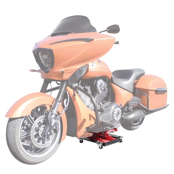 Extreme Max Wide Motorcycle Scissor Jack with Dolly - 1100 lbs