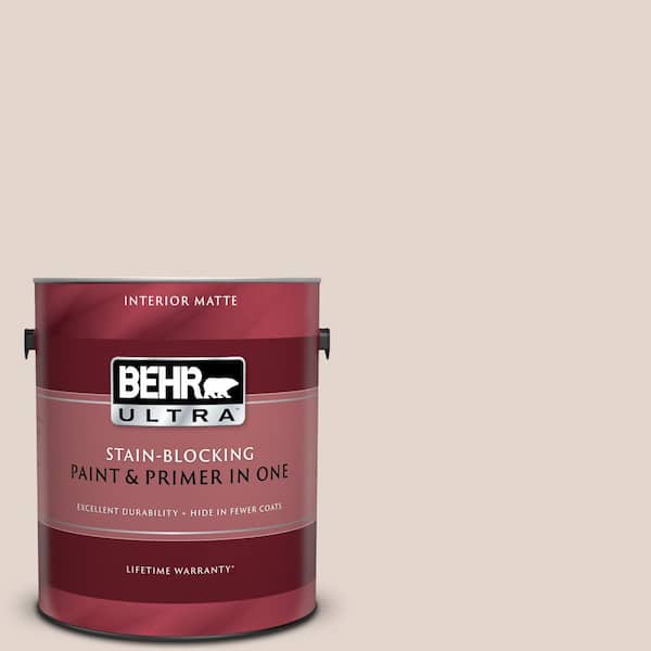 BEHR ULTRA 1 gal. #UL130-14 Sheer Scarf Matte Interior Paint and Primer in One
