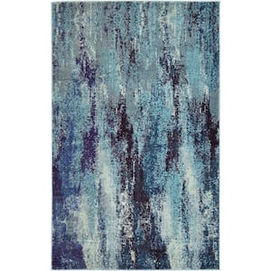 Jardin Lilly Blue 3' 3 x 5' 3 Area Rug