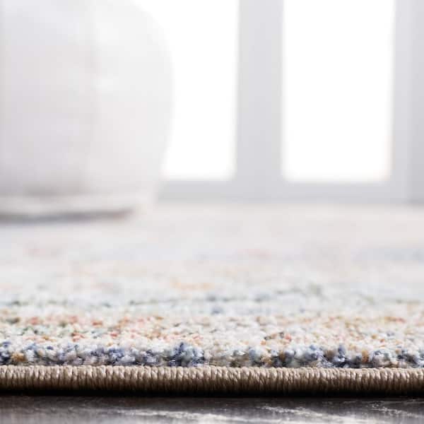 SAFAVIEH Jasmine 9 ft. x 12 ft. Blue/Gold Distressed Ornate Area