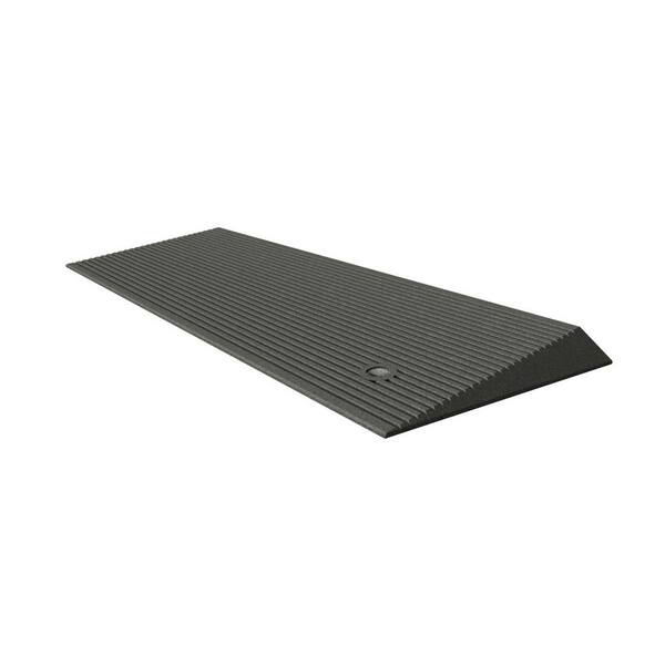 EZACCESS TRANSITIONS Angled Entry Door Threshold Mat, Grey, Rubber, 14