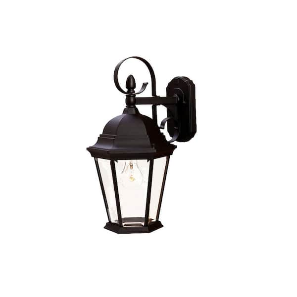 Acclaim Lighting New Orleans Collection 1-Light Matte Black Outdoor Wall Lantern Sconce