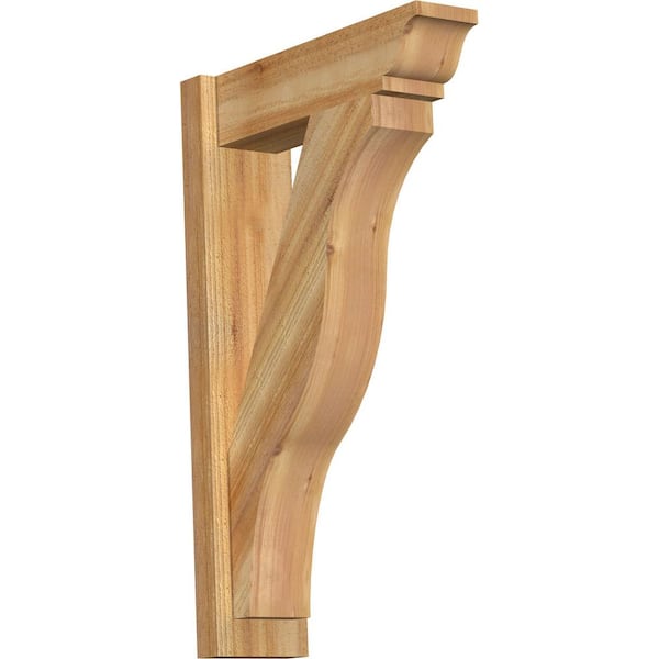 Ekena Millwork 6 in. x 32 in. x 20 in. Western Red Cedar Fuston Traditional Rough Sawn Outlooker