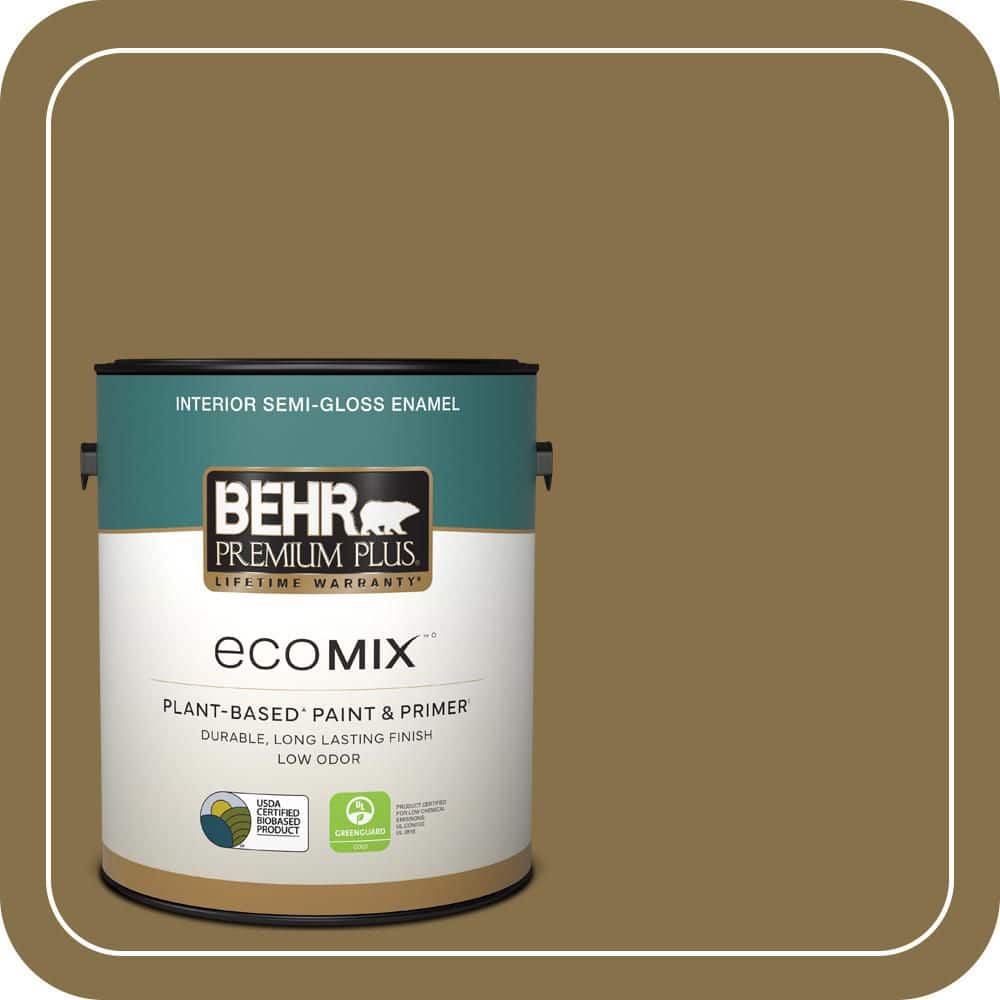 1 gal. #S320-7 African Plain Semi-Gloss Enamel EcoMix Plant-Based Interior Paint & Primer price history on PriceWatchPro