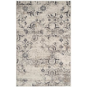Artifact Charcoal/Cream 7 ft. x 9 ft. Floral Area Rug
