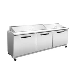 Three-Door Refrigerated S&wich & Salad Prep Station, 18 cu. ft. , in Stainless Steel