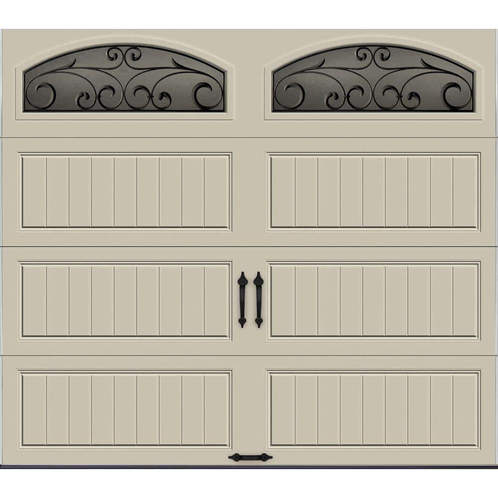 Gallery Steel Long Panel 8 ft x 7 ft Insulated 6.5 R-Value Desert Tan Garage Door with Decorative Windows price history on PriceWatchPro