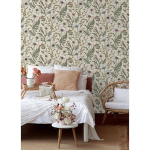 Spring Meadow White Peel and Stick Wallpaper