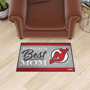 New Jersey Devils Red World's Best Mom 19 in. x 30 in. Starter Mat Accent Rug