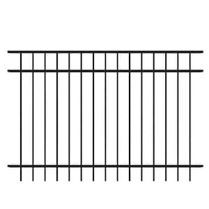Vinings 4 ft. H x 6 ft. W Black Aluminum Pre-Assembled Fence Panel (5-pack)