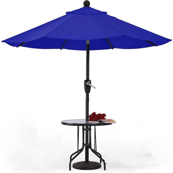 Dyiom 9 ft. Beach Umbrella Blue in Patio Umbrellas Durable