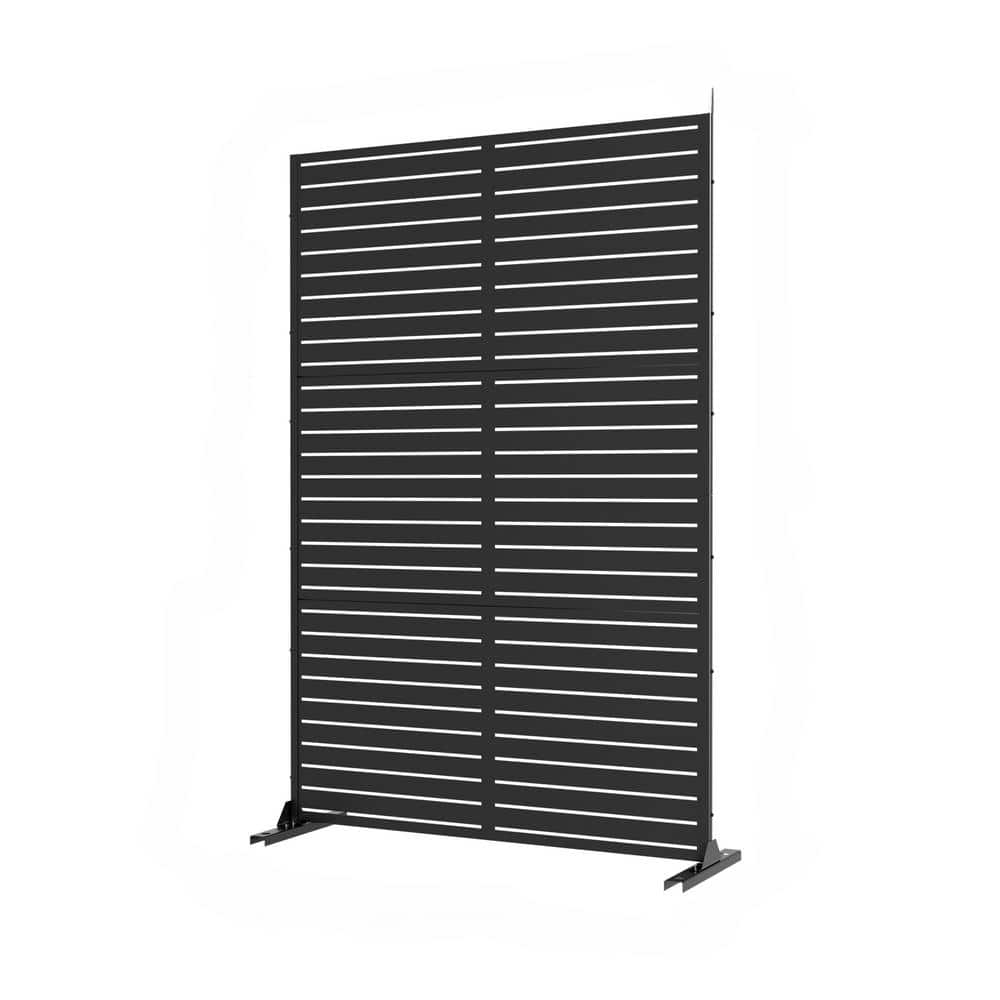 72 in. High Metal Steel Outdoor Freestanding Partition Louver Privacy Garde