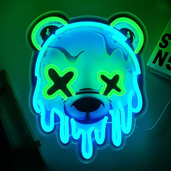Afoxsos Ice Bear Neon Series Acrylic LED Neon Light USB Powered