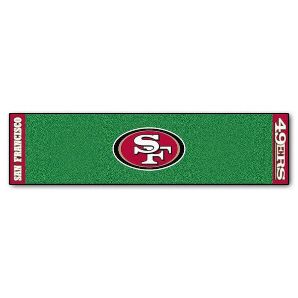 FANMATS NFL San Francisco 49ers 1 ft. 6 in. x 6 ft. Indoor 1-Hole Golf Practice Putting Green