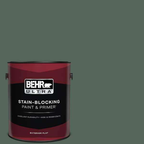 BEHR ULTRA 1 gal. #460F-6 Medieval Forest Flat Exterior Paint & Primer