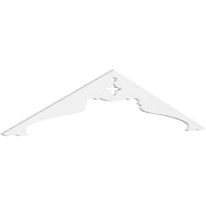 1 in. x 72 in. x 15 in. (5/12) Pitch Heath Gable Pediment Architectural Grade PVC Moulding