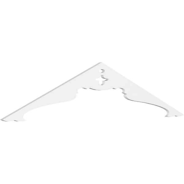 Ekena Millwork 1 in. x 72 in. x 15 in. (5/12) Pitch Heath Gable Pediment Architectural Grade PVC Moulding