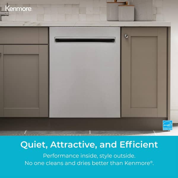 24 in. Top Control Standard Built-In Dishwasher in White with 7-Cycles and 49 DBA