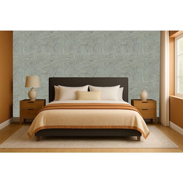 Antarctica Collaged Cork Print Non-Woven Non-Pasted Textured Wallpaper 57 sq. ft.