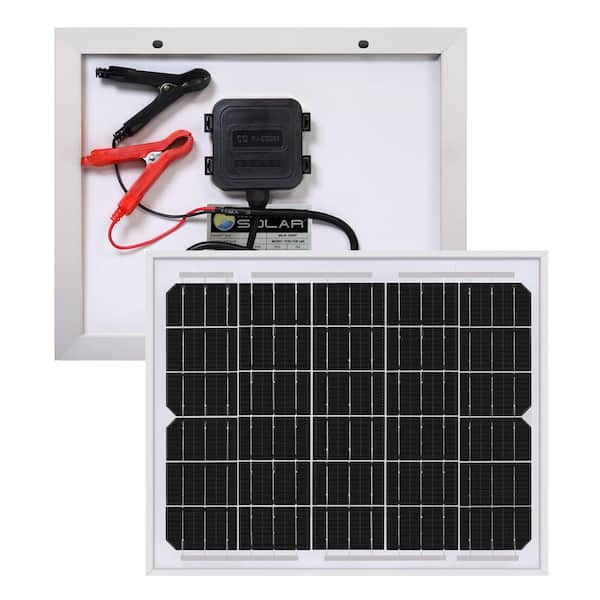 10-Watt 12-Volt, High Efficiency Monocrystalline Solar Panel With Solar Connectors for RV, Marine, Rooftop Farm