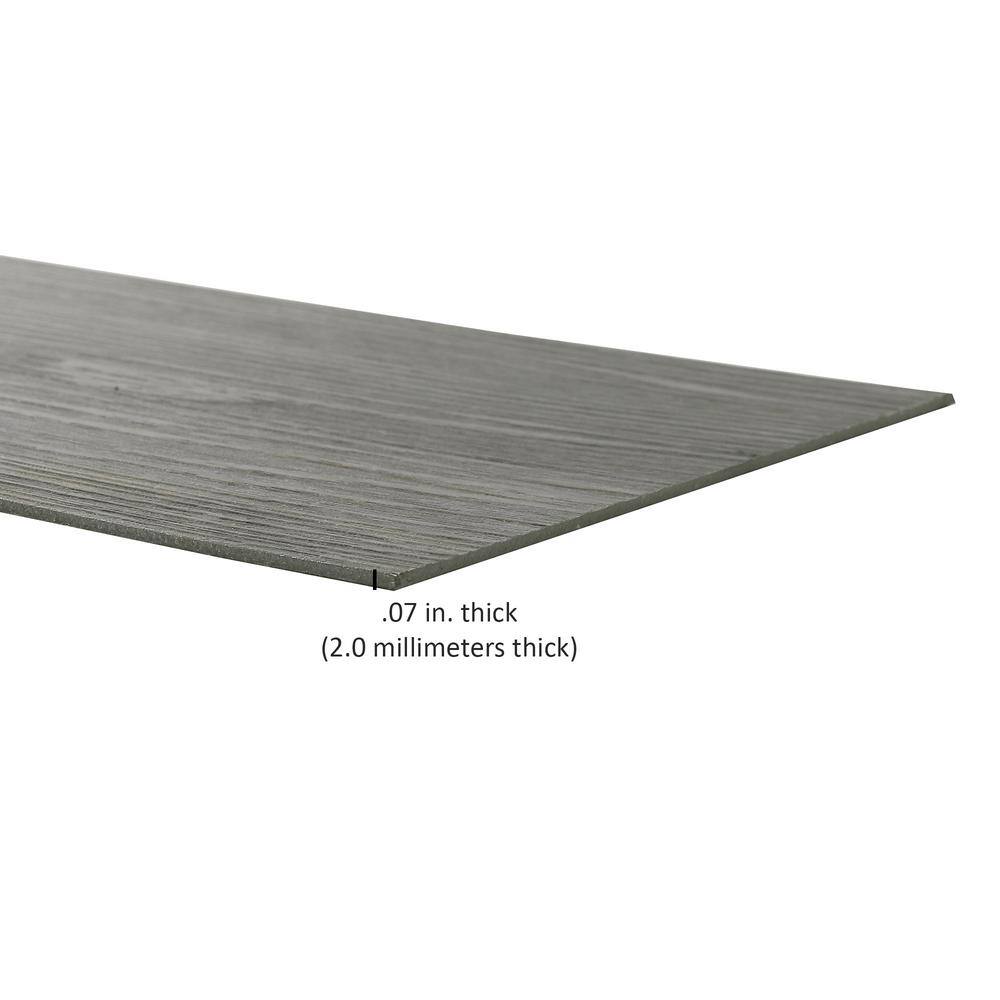 Sterling Silver Spruce Self-Adhesive Vinyl Plank Flooring 6" x 36"