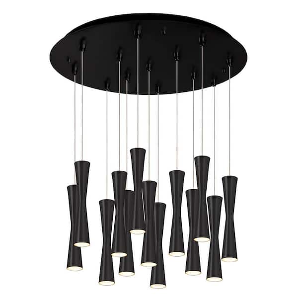 Robson 24-in Black 13-Light Multi Pendant