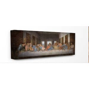 10 in. x 24 in. "Da Vinci The Last Supper Religious Classical Painting" by Leonardo Da Vinci Canvas Wall Art