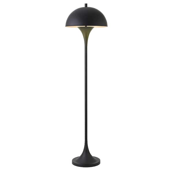 Meyer&Cross Vega 60.75 in. Blackened Bronze Torchiere Floor Lamp with Metal Shade