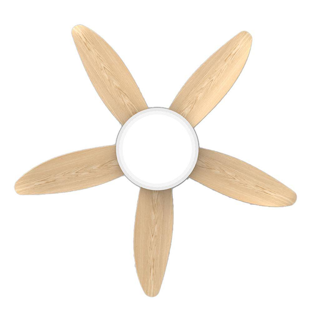 42 in. White wood-grain Blade ABS Flush Mount Standard Ceiling Fan Included 11.81 Dia. LED Light price history on PriceWatchPro