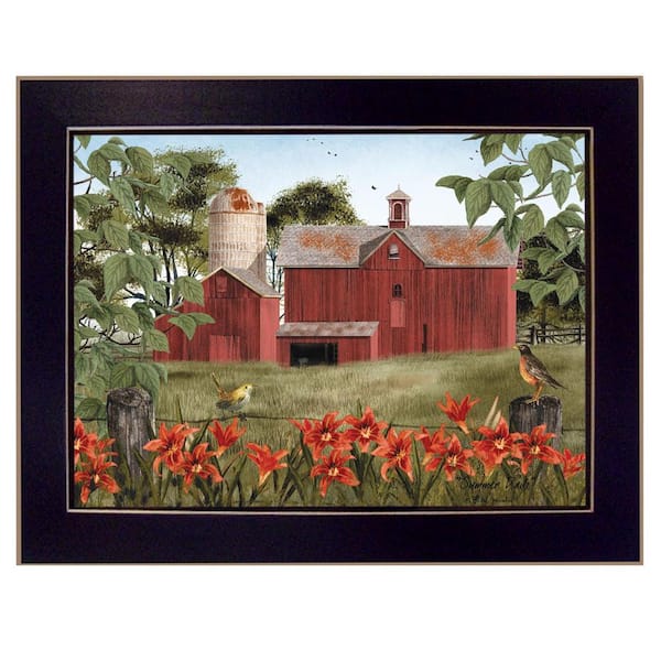 HomeRoots Charlie Summer Days 1-Piece Framed Wall Art 14 in. x 18 in.