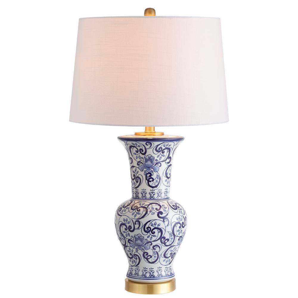 Leo 28.5" Blue and White Chinoiserie Table Lamp
