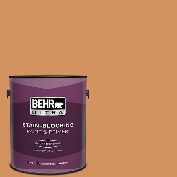 BEHR ULTRA 1 gal. #BIC-15 Golden Poppy Extra Durable Eggshell Enamel Interior Paint & Primer