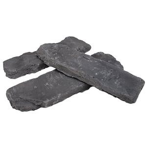 Old Chicago Charcoal 8.20 in. x 2.50 in. Thin Brick 10.76 sq. ft. Flats Manufactured Stone Siding