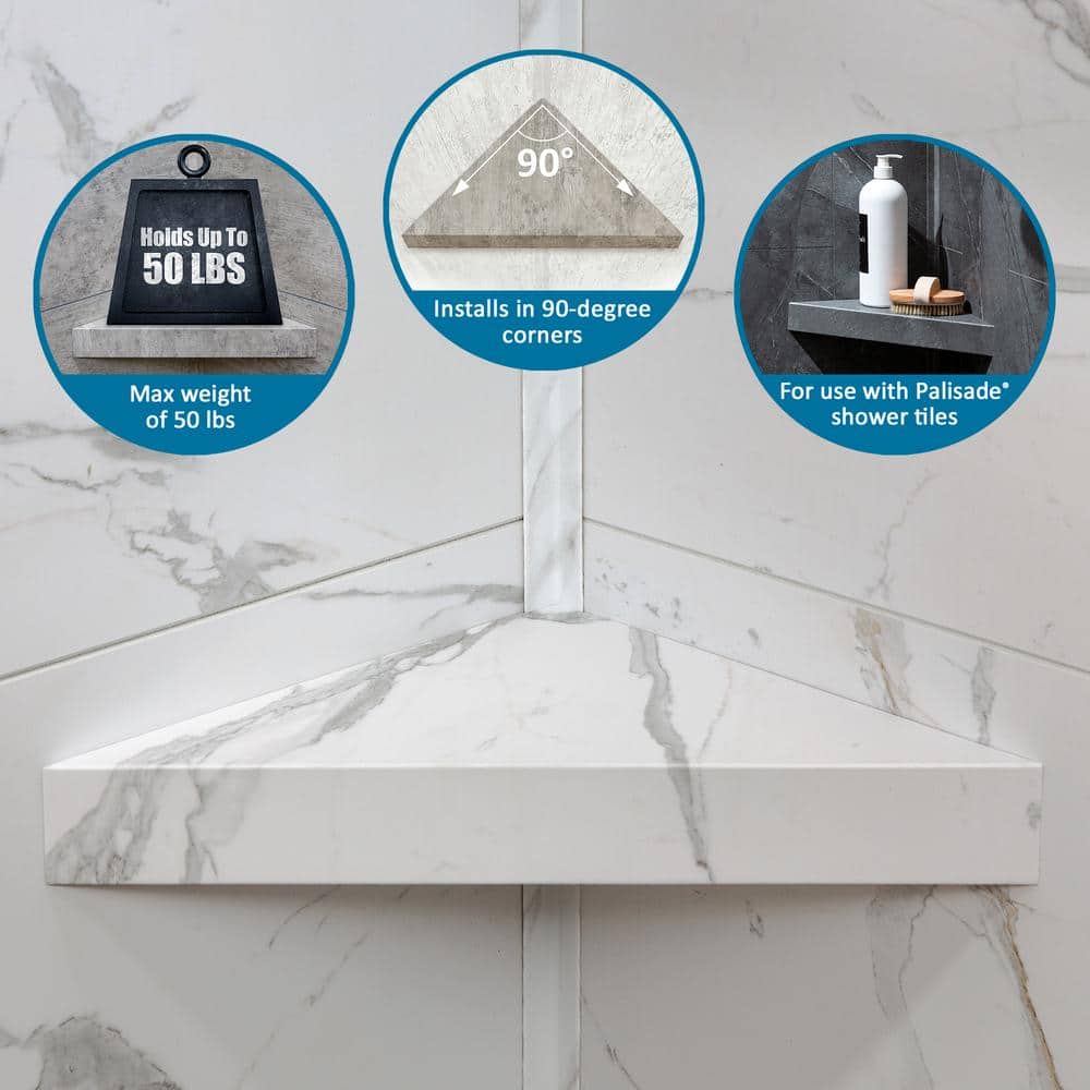 Wintry Mix PVC Waterproof Corner Shower Shelf