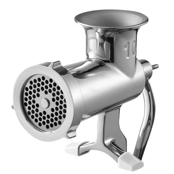 304 Stainless Steel Manual Meat Grinder and Meat Mincer Sausage Maker w/Table Clamp, 1 Cutting Blade, 2 Cutting Plates