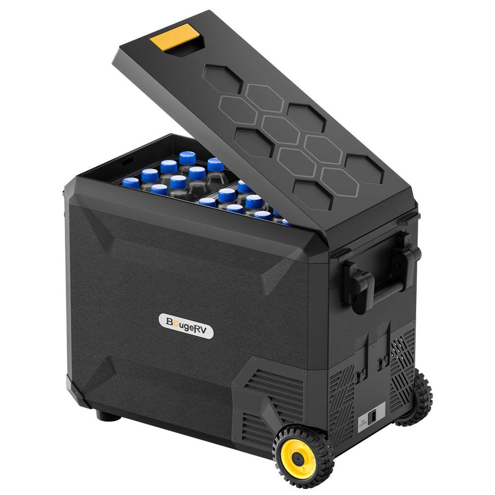 43 qt. 12-Volt Car Refrigerator Dual-Zone Cooler 12-Volt Fridge Dual-System